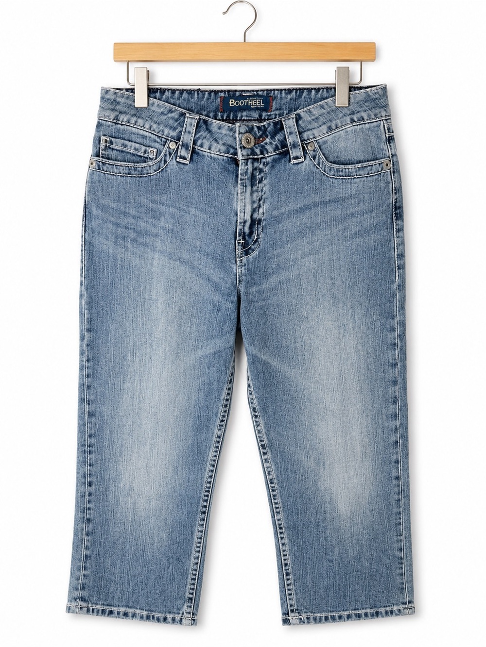 Bootheel Sarah Crow Crop Jeans NWT Western Y2K Embroidered Denim Size 4/27 - Picture 2 of 9